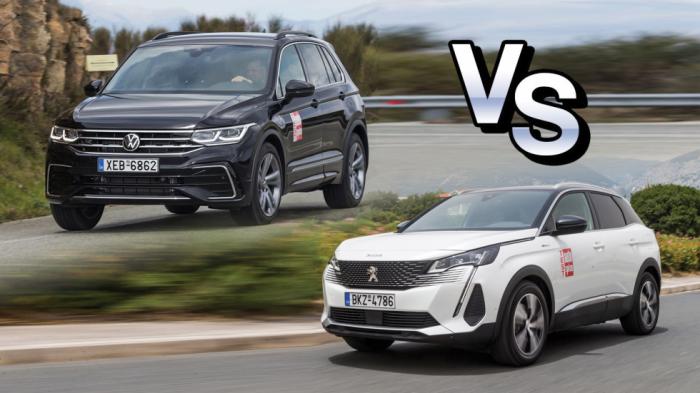 VW Tiguan VS Peugeot 3008: Plug-in υβριδικά με κατανάλωση στο «πάτωμα»  